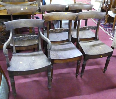 Lot 1327 - A set of six mid 19th century mahogany bar...