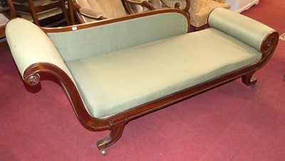 Lot 1333 - An early Victorian mahogany scroll show frame...