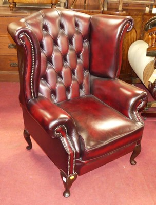 Lot 1337 - A contemporary Winchester Furniture oxblood...