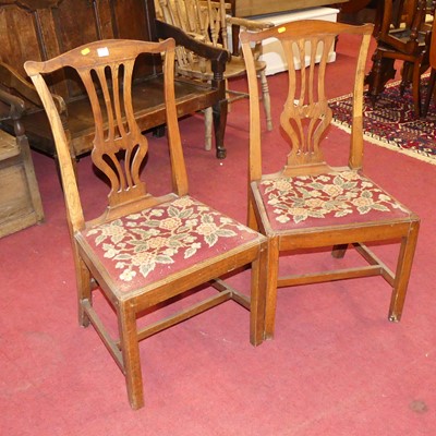 Lot 1343 - A pair of 19th century elm Hepplewhite style...