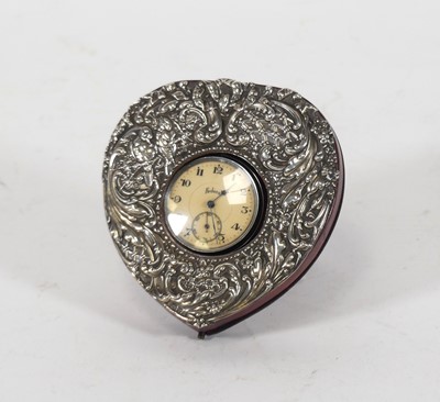 Lot 407 - A Victorian silver-clad pocket watch holder of...