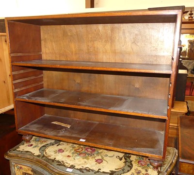 Lot 1363 - A mahogany low freestanding open book shelf,...
