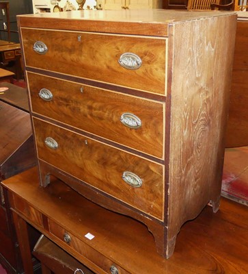 Lot 1370 - A small 19th centruy mahogany low chest of...