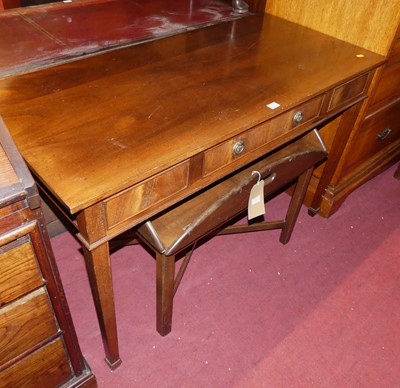 Lot 1371 - A mahogany single drawer side table, width 120cm