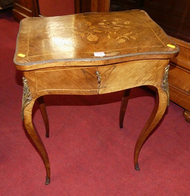 Lot 1385 - A circa 1900 French rosewood, floral satin...