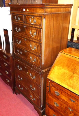 Lot 1395 - A contemporary mahogany and cross banded chest...