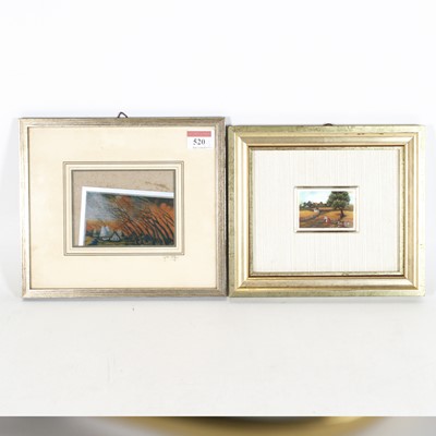 Lot 520 - An Italian white metal picture, 8x11cm,...