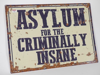 Lot 536 - A reproduction printed tin advertising sign...