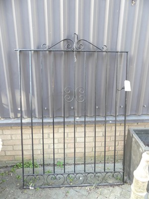 Lot 1426 - A black painted iron single garden gate, 147.5...