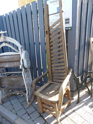 Lot 1432 - A contemporary folk art hardwood slatted...