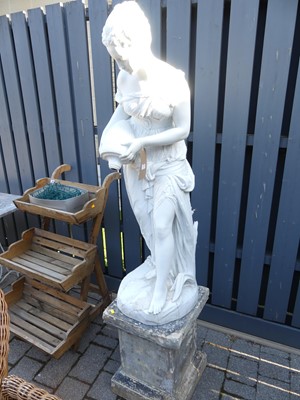 Lot 1434 - A ceramic freestanding garden statue, modelled...