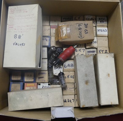 Lot 557 - A large collection of glass radio valves and...