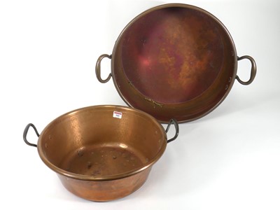 Lot 580 - A large 19th century copper preserving pan...