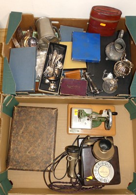 Lot 597 - Two boxes of miscellaneous items to include a...