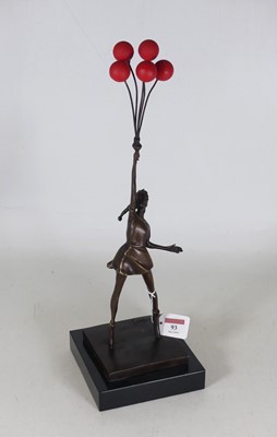Lot 93 - After Banksy - reproduction bronze resin...