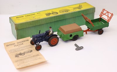 Lot 905 - Britains Clockwork Set 137F containing Fordson...