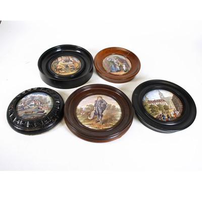 Lot 167 - A collection of 19th century prattware pot...