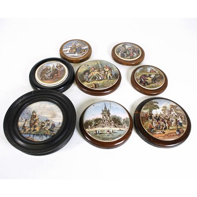 Lot 166 - A collection of 19th century prattware pot...