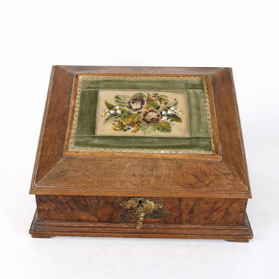 Lot 41 - A 19th century continental walnut writing box,...