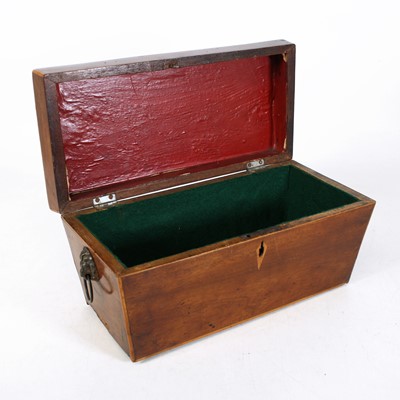 Lot 95 - A 19th century mahogany and boxwood strung tea...