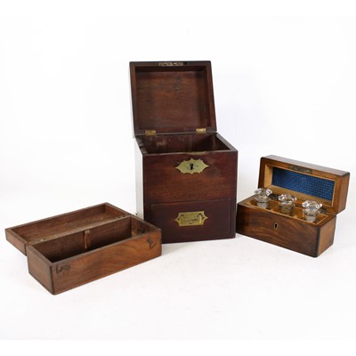 Lot 10 - A 19th century mahogany apothecary box, the...