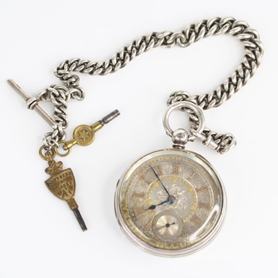 Lot 381 - A Victorian silver cased open face pocket...