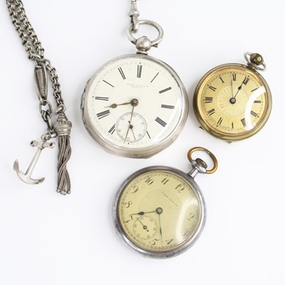 Lot 380 - A late Victorian silver cased open face pocket...