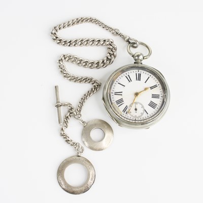 Lot 376 - An early 20th century nickel cased open face...