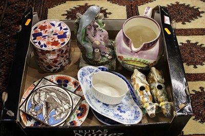 Lot 51 - A collection of 19th century ceramics, to...