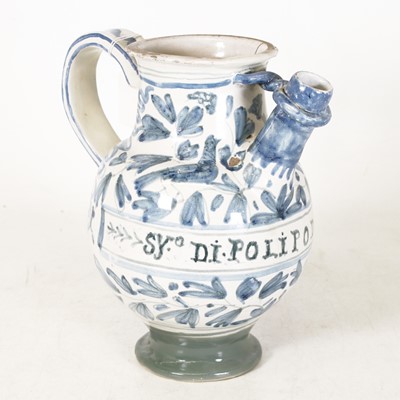 Lot 3 - An 18th century Dutch Delft blue & white drug...