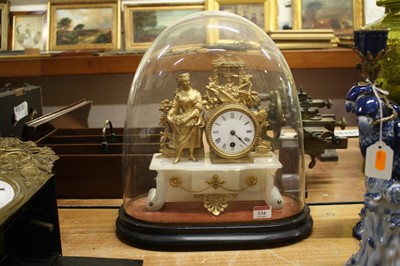 Lot 134 - A late 19th century French gilt metal and onyx...