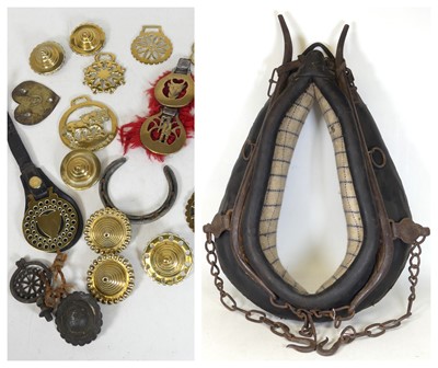 Lot 175 - A small quantity of horse brasses together...