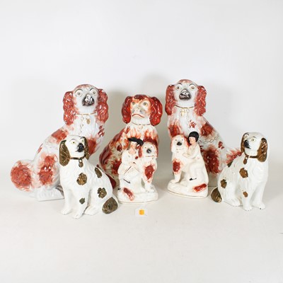 Lot 15 - A pair of Victorian Staffordshire figures of...