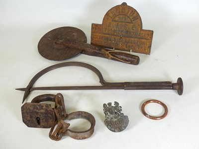 Lot 117 - A collection of rural bygones to include a...