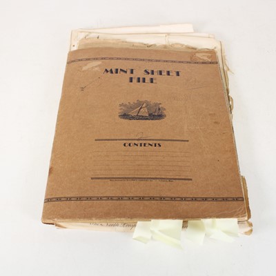 Lot 290 - Two folders of historical ephemera, the first...