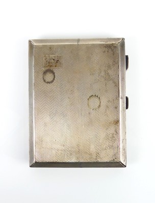 Lot 269 - An Art Deco silver cigarette case, having...
