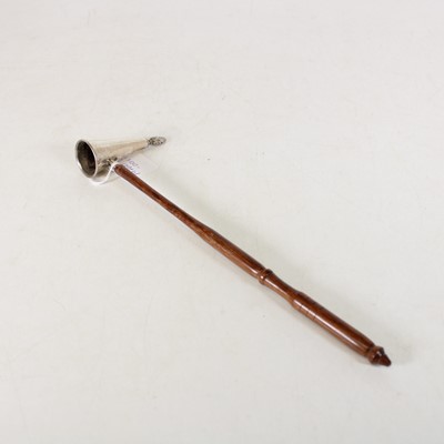Lot 252 - A silver candle-snuffer in the Georgian style,...