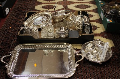 Lot 215 - A collection of silver plated wares, to...