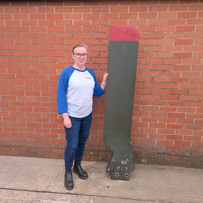 Lot 24 - A Westland Merlin helicopter tail rotor blade,...