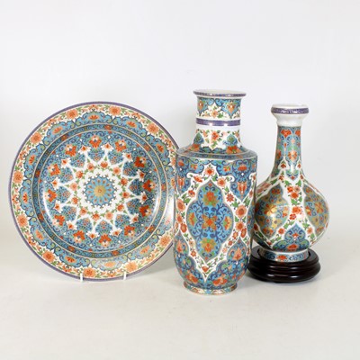 Lot 13 - A Kaiser porcelain charger, in the Wuhan...