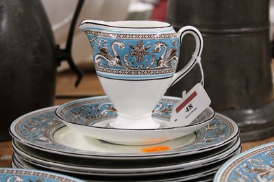 Lot 48 - A Wedgwood 'Florentine' pattern part dinner...