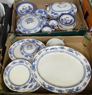 Lot 203 - A collection of Booths's dragon pattern blue...
