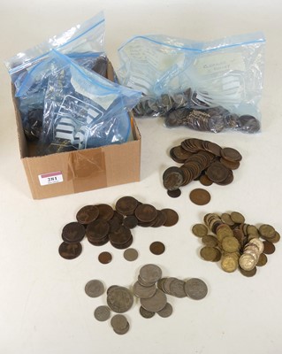Lot 281 - A collection of British pre-decimal coins, to...