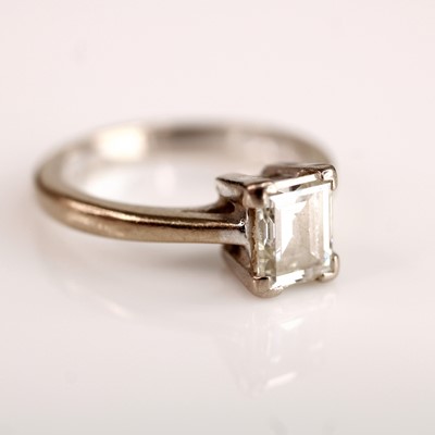 Lot 2054 - An 18ct white gold diamond solitaire ring...