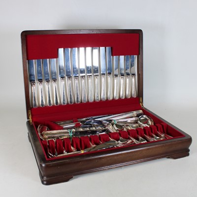 Lot 207 - A near complete canteen of silver plated...