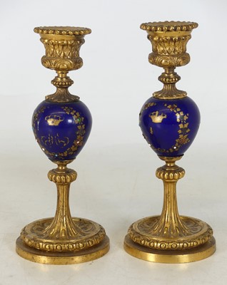 Lot 69 - A pair of 19th century French ormolu mounted...