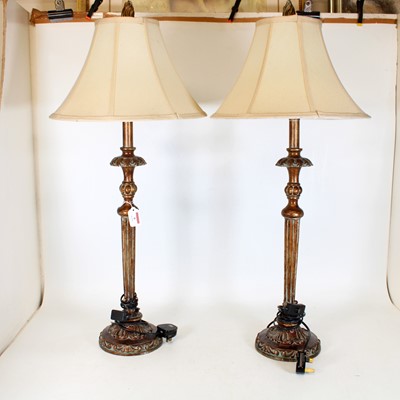 Lot 9 - A pair of contemporary painted composite table...