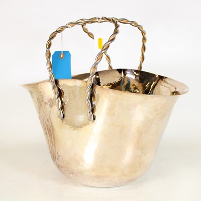 Lot 25 - An Italian planished metal wine cooler in the...