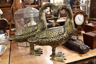 Lot 31 - A pair of reproduction gilt painted metal...