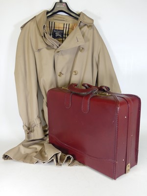 Lot 93 - A Burberry gent's tan colour trench coat, with...
